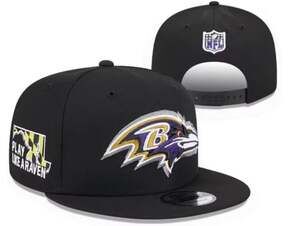 New Era Baltimore Ravens Hat NFL Black Team Color Logo 9FIFTY Snapback